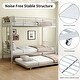 preview thumbnail 8 of 13, Gray+Silver Twin over Twin Metal Bunk Bed with Noise-Reducing Guardrail