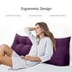 preview thumbnail 54 of 182, WOWMAX Large Reading Wedge Headboard Pillow for Bed Rest Back Support