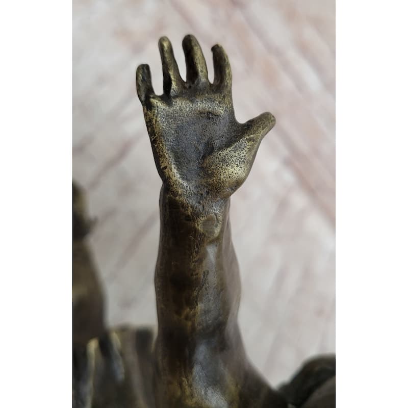 Full Figure Ballerina Ballet Dancer Arabesque Pirouette Bronze Sculpture Statue Original Art