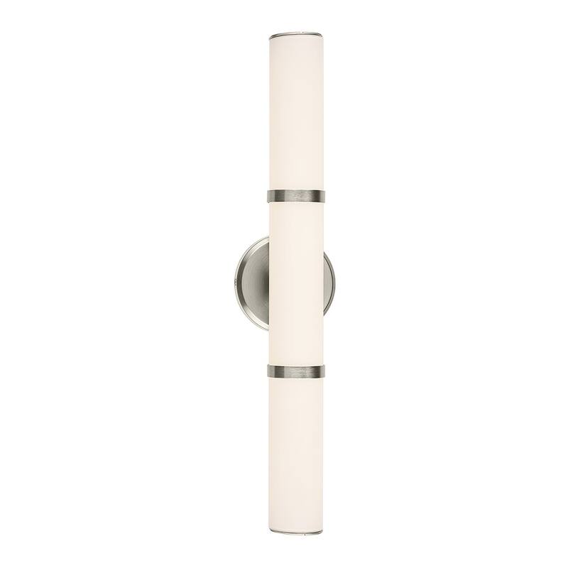Kichler Lighting Rosh 24.25" Bath Bar Medium LED with White Glass in Brushed Nickel