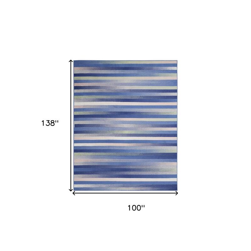 Bukux Power Loomed Distressed Abstract Modern Non Skid Stain Resistant Area Rug By HomeRoots - 138' X '100' X '0.39