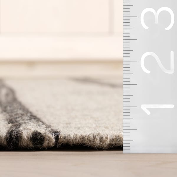 dimension image slide 0 of 3, Nate Berkus York Striped Wool Cozy Area Rug
