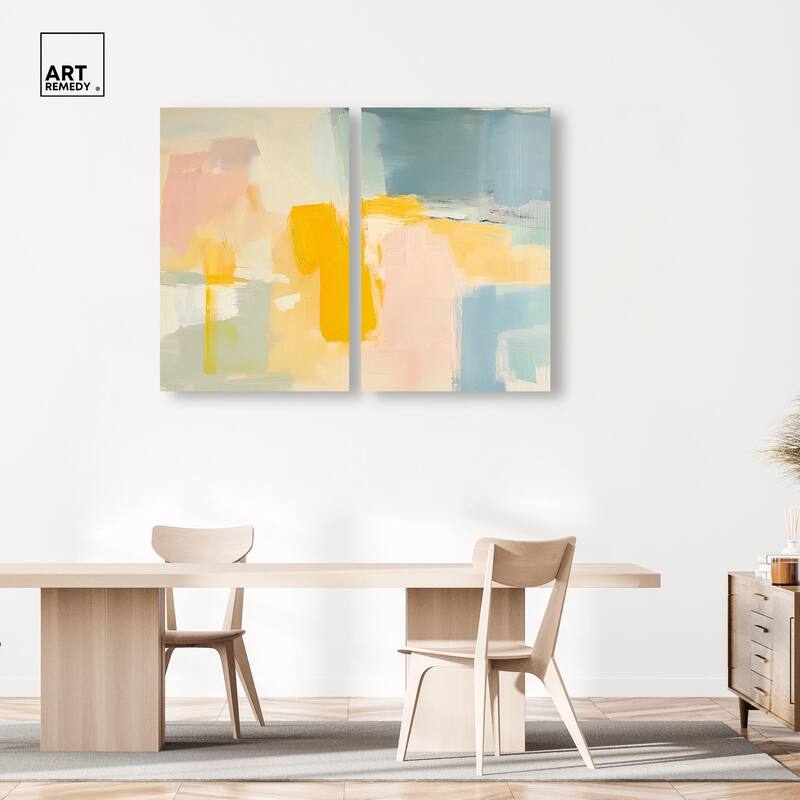 Ocean of Suns II Canvas Set of 2 by Art Remedy, Gallery Wrapped
