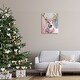 preview thumbnail 9 of 8, Stupell Pink Floral Festive Reindeer Canvas Wall Art Design By Tabz Jones