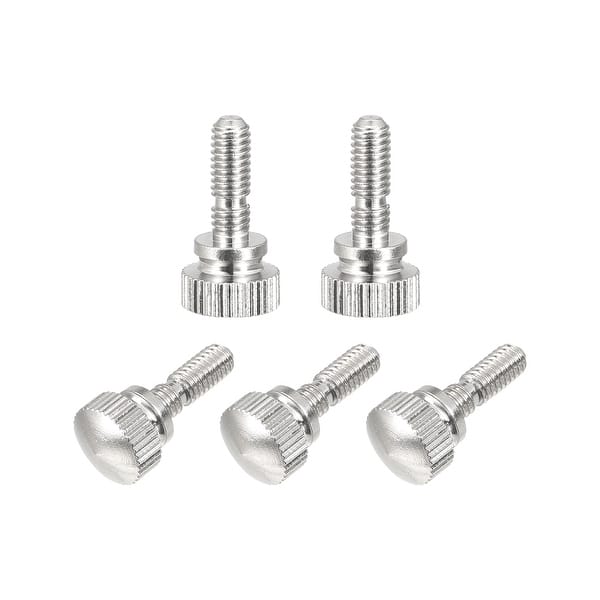 Knurled Thumb Screws, M4x12mm Slotted Thread Shoulder Bolts Grip Knobs Nickel White Bed Bath