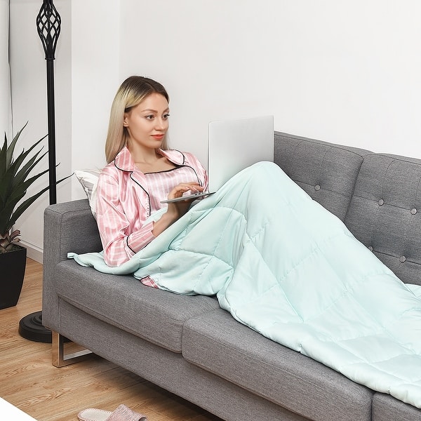 slide 2 of 6, Cooling Weighted Blanket Cotton Twin/ Full/ Queen/King Size