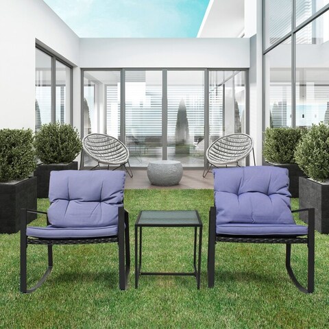 ixir 2 - Square Person Seating Group with Cushions - Dark Blue