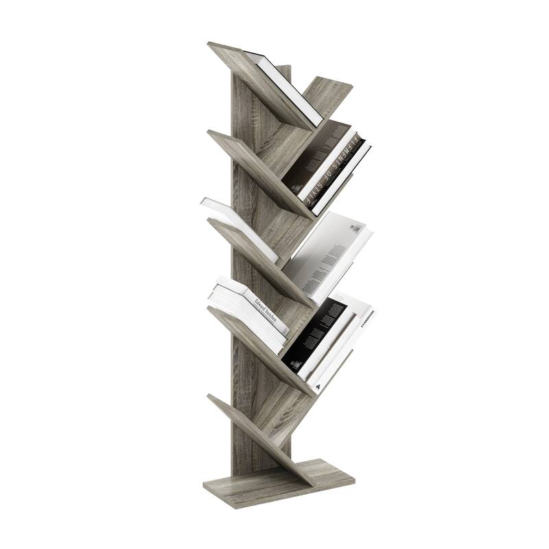 Furinno Tree Bookshelf 9-Tier Floor Standing Tree Bookcase