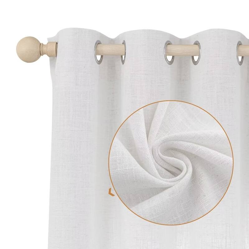 Linen Texture Light Filtering Grommet Panel Pair