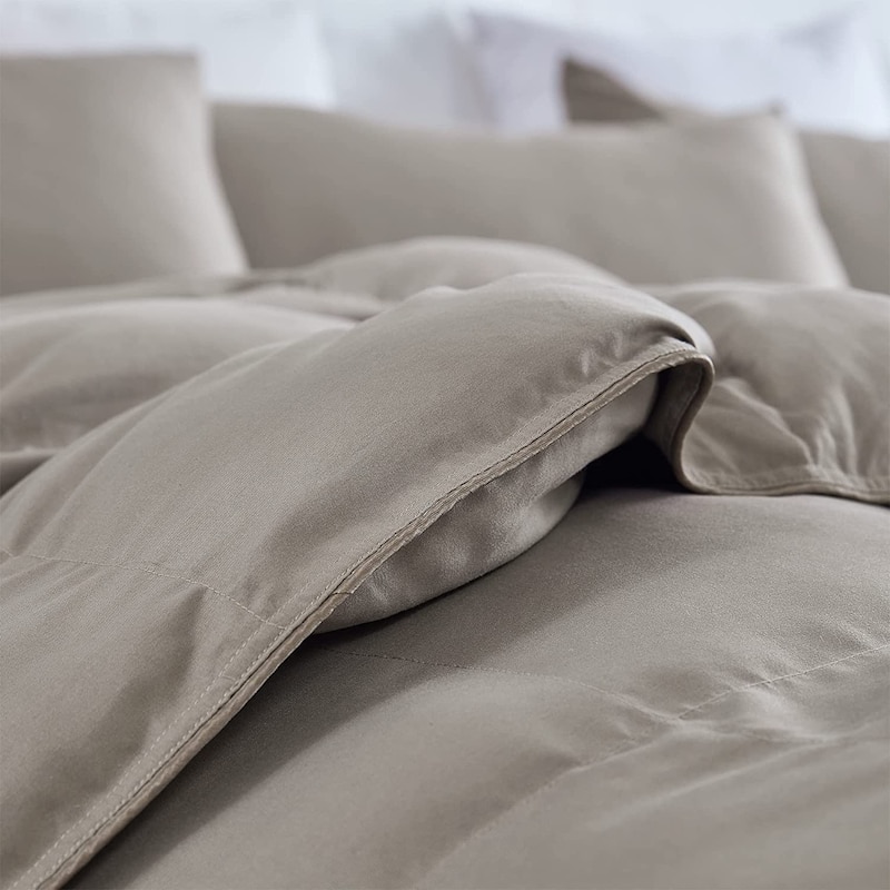 Snorze® Cloud Comforter Set - Coma Inducer® Oversized Bedding in Bronze Stone