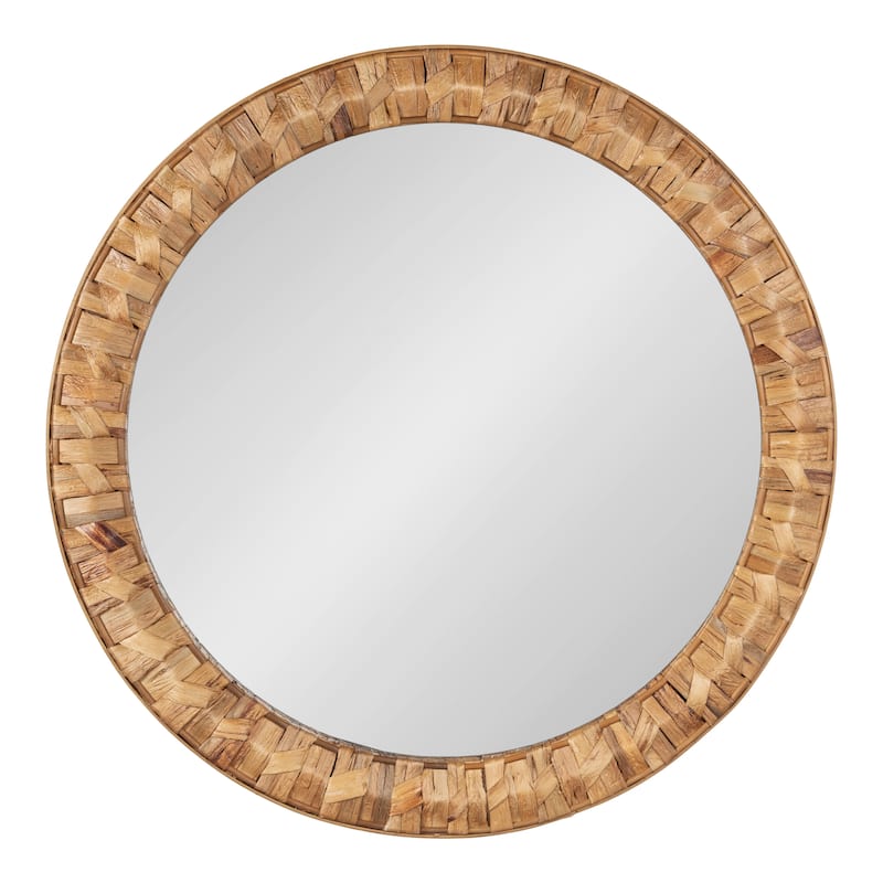 Kate and Laurel Laalima Woven Round Mirror - 26x26