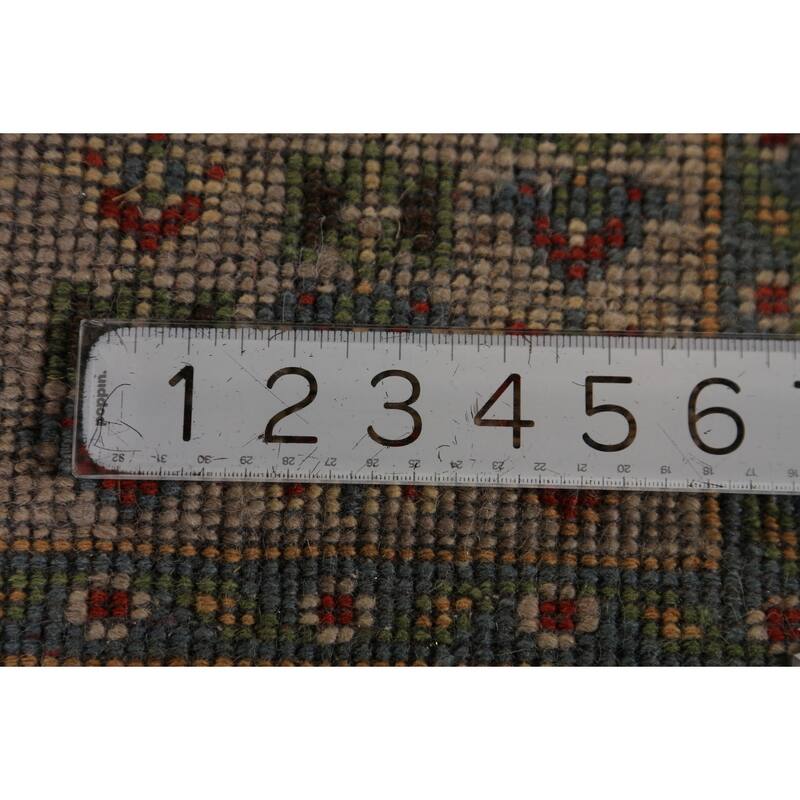 Geometric Kazak Indian Foyer Rug Hand-Knotted Wool Carpet - 2'9"x 5'1"