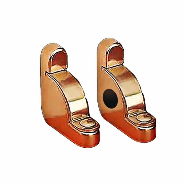 Shop Pair Carpet Rod Brackets Solid Brass Stair Holder ...