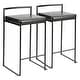 preview thumbnail 4 of 72, Porch & Den Forrest Contemporary Black Stackable Fully Welded Counter Stool (Set of 2) black faux leather