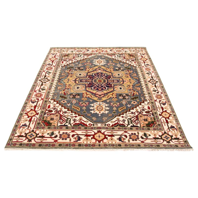 ECARPETGALLERY Hand-knotted Serapi Heritage Grey Wool Rug - 8'0 x 10'0