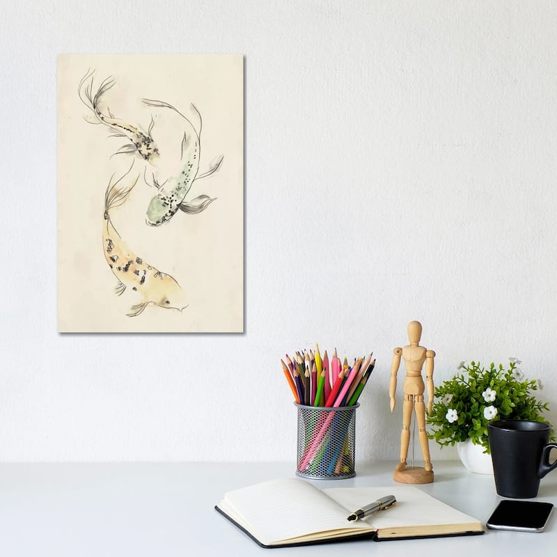iCanvas "Koi Dance II" by June Erica Vess Canvas Print - 12x8x0.75