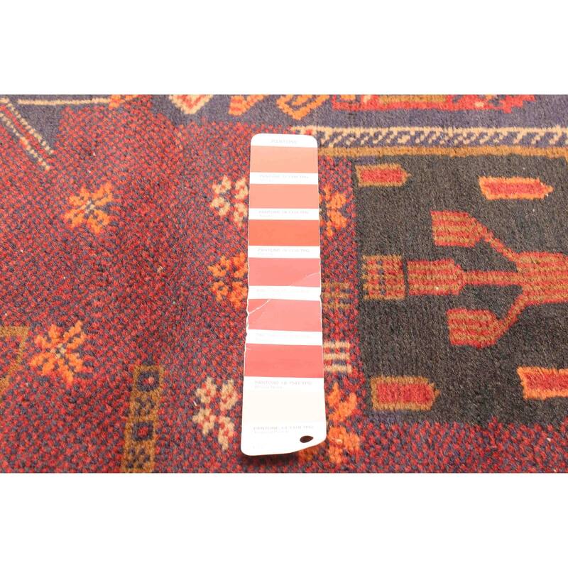 ECARPETGALLERY Hand-knotted Teimani Red Wool Rug - 3'0 x 4'5