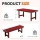 preview thumbnail 59 of 58, 3-Piece HDPE Outdoor Dining Set with Umbrella Hole Table and Two 2-Person Benches
