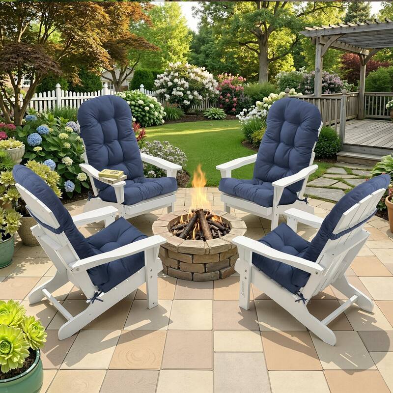 Outdoor Adirondack Chair Cushion Rocking Chair Cushions Thickened Patio Chair Pad with Sunbrella