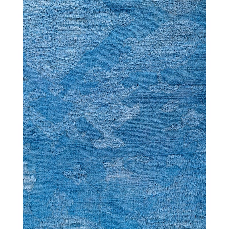 Contemporary Overdyed Wool Hand Knotted Area Rug - 4' 1" x 6' 2"