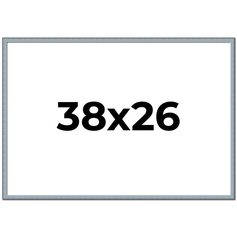 38x26 Frame Rustic Sky Blue Solid Wood Picture Frame | 0.75 Inch