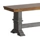 preview thumbnail 21 of 42, Eleanor Two-Tone Trestle Leg Wood Dining Bench by iNSPIRE Q Classic