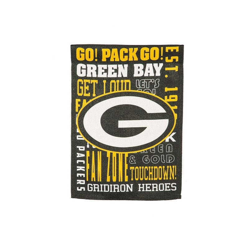 Shop Green Bay Packers Fan Rules 2 Sided Garden Flag On Sale Overstock 32134669