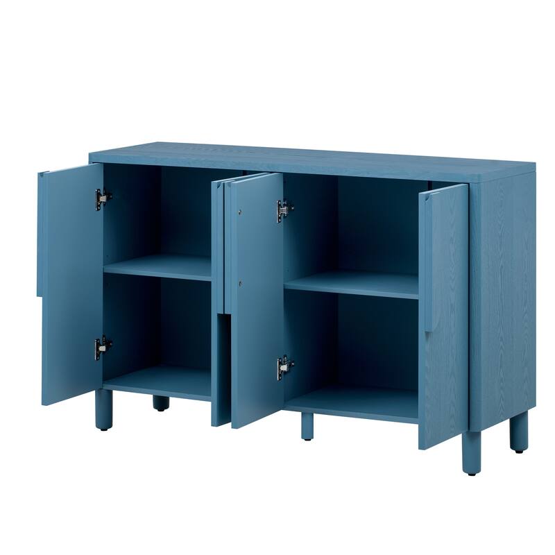 4-Door Buffet Cabinet with Adjustable Shelves & Arc Handles by Harper&Bright Designs