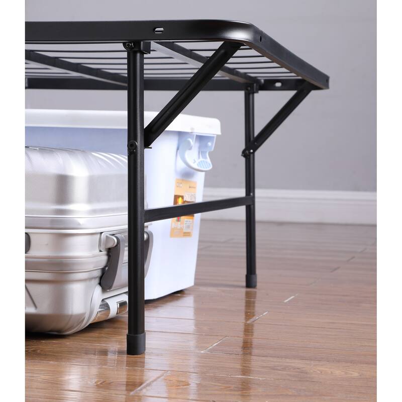 Mabel Metal Mattress Support Platform Bed Black