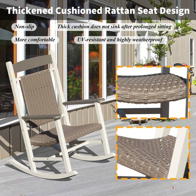 Domi Outdoor Rocking Chair Set – High Back, Weather-Resistant Porch Rockers for Patio