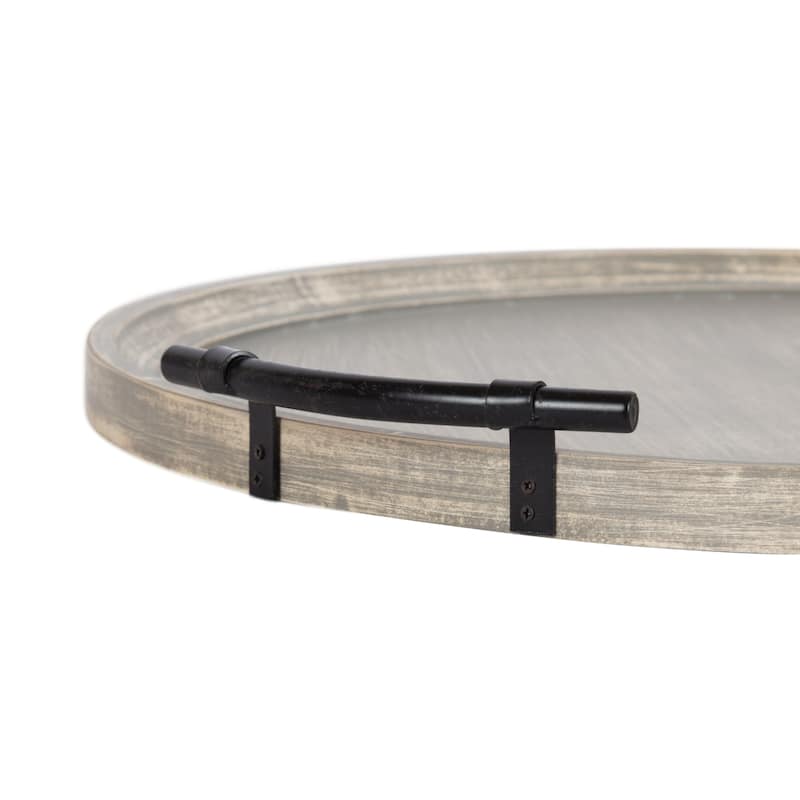 Kate and Laurel Bruillet Wood Ottoman Tray - 24x22
