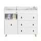 preview thumbnail 7 of 53, Baby Changing Table Dresser Nursery Dresser Chest White/Grey/Oak