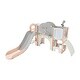 preview thumbnail 8 of 25, Kids Slide Playset Structure 9 in 1, Freestanding Spaceship Set with Slide, Arch Tunnel, Ring Toss, Drawing Whiteboardl