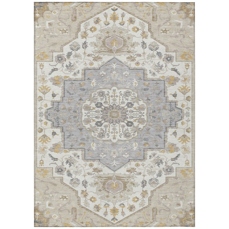 HomeRoots Oriental Traditional Rectangle Outdoor Rug