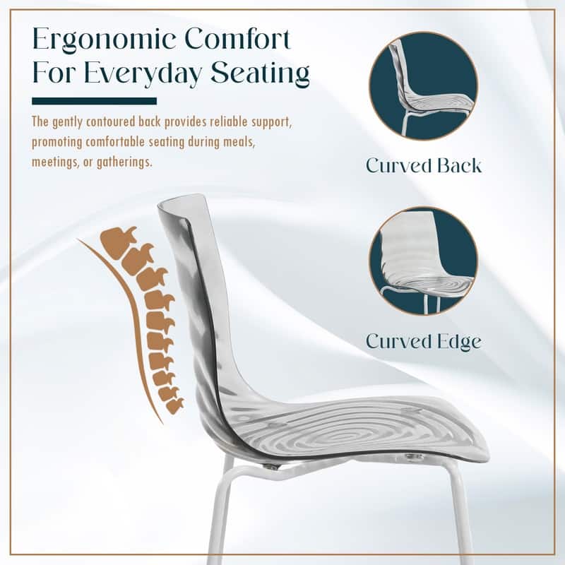 ABS Plastic Dining Chair with Stainless Steel Base Astor Series