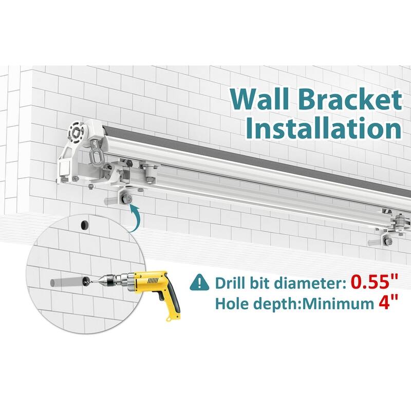 MCombo10x8Feet Manual Retractable Patio Door Window Awning Sunshade Shelter Outdoor Canopy