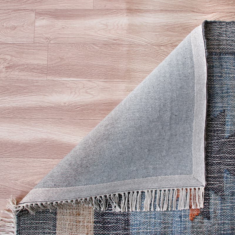Sevita Hand-Woven Southwestern Jute-Blend Area Rug, Tan and Gray
