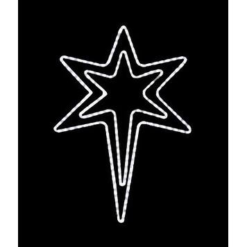 33 Inch Cool White Led Rope Light Bethlehem Star Motif With Twinkling Center Overstock