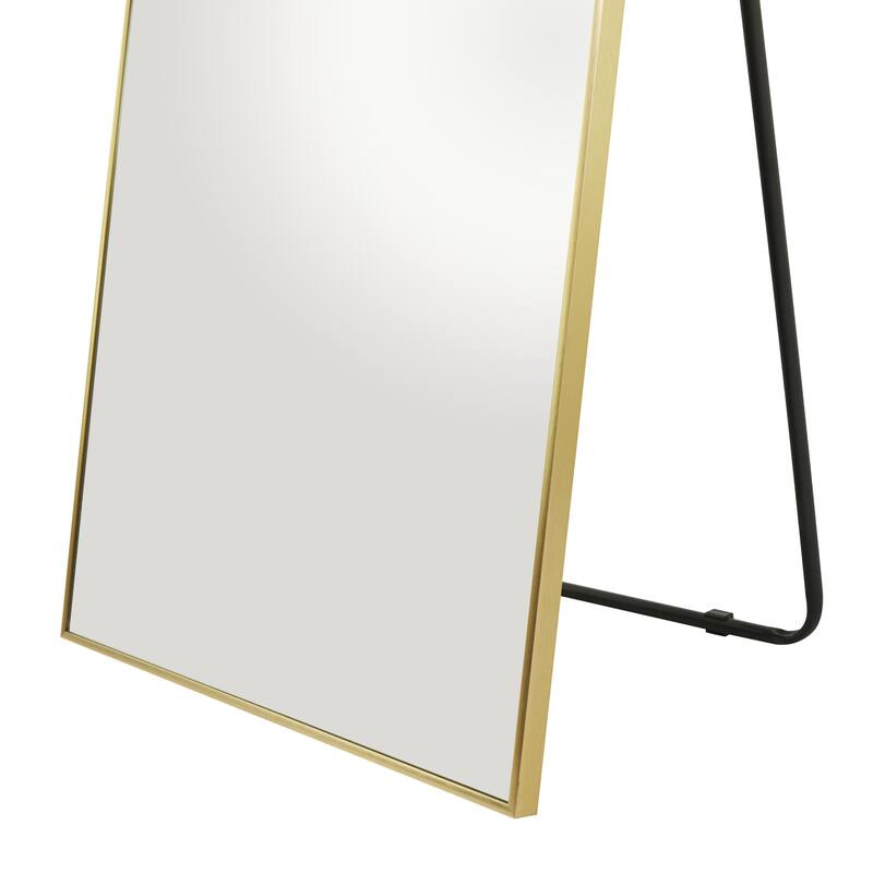 Metal Floor Mirror with Stand - Silver or Gold - CosmoLiving by Cosmopolitan