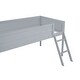 preview thumbnail 14 of 26, Twin/Full Size Wood Gaming Loft Bed with Desk and LED,Grey