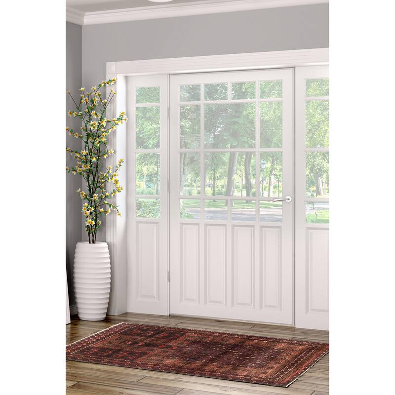 ECARPETGALLERY Hand-knotted Teimani Dark Brown Wool Rug - 2'8 x 4'3