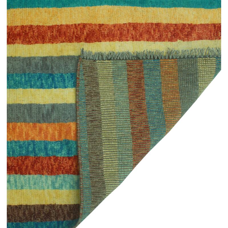 Balochi Parvaneh Gold/Blue Rug - 6'6" x 9'6"
