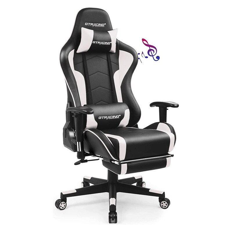 Gtracing gaming chair with bluetooth speakers music best sale video game chair audio