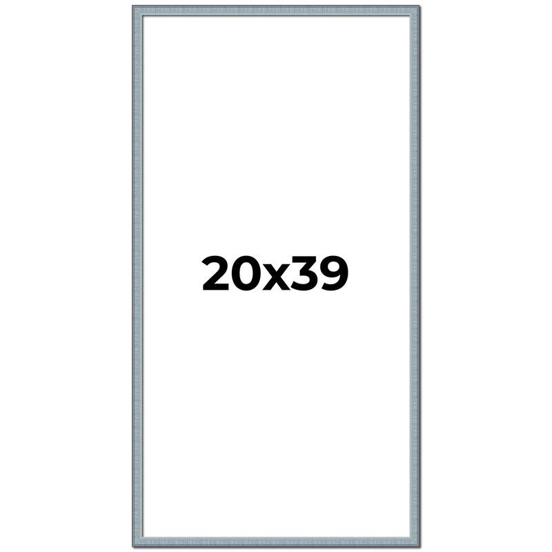20x39 Frame Rustic Sky Blue Solid Wood Picture Frame | 0.75 Inch