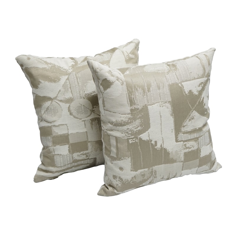 17-inch Jacquard Throw Pillows (Set of 1, 2,or 4) - Set of 2 - Getty Globe