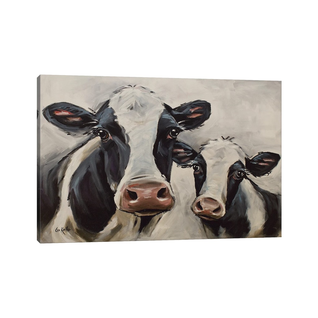 iCanvas "Farmhouse Cow Art, Mini-Me I" by Hippie Hound Studios Canvas Print