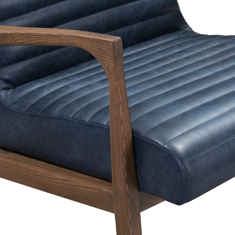 Poly & Bark Rowan Lounge Chair - Full Grain Genuine Italian Leather (Set of 2)