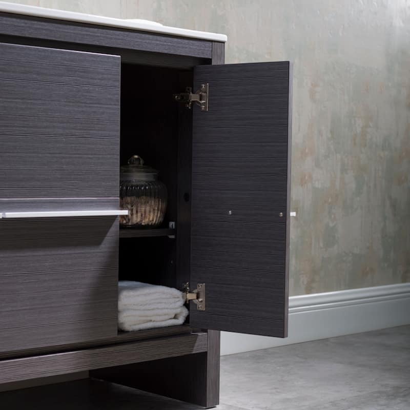 Solid Wood Bathroom Vanity with Mirror Medicine Cabinet