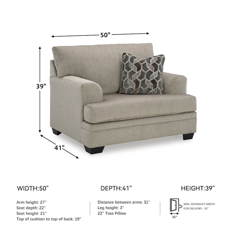 Signature Design by Ashley Stonemeade Oversized Chair - 50" W x 41" D x 39" H
