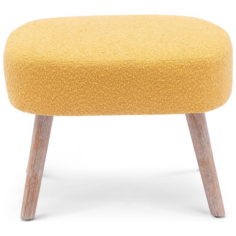 Boucle Polyester Upholstered Living Room Set - Stain Resistant (4-Piece Set)